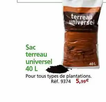 Provence Outillage Sac terreau universel 40l offre