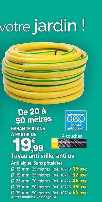 Provence Outillage Tuyau anti vrille, anti uv offre