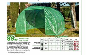 Provence Outillage Serre tunnel avec housse offre