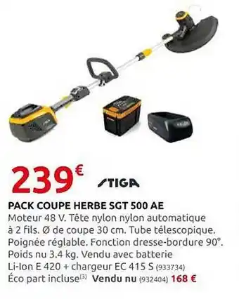 Rural Master Pack coupe herbe sgt 500 ae stiga offre