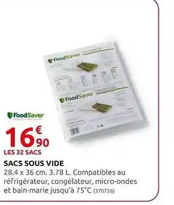 Rural Master Sacs sous vide foodsaver offre