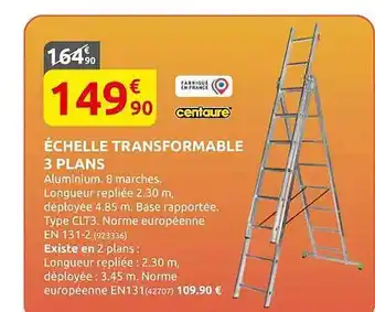 Échelle transformable 3 plans centaure