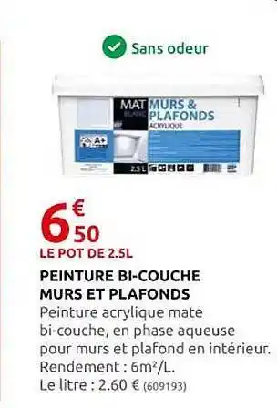 Rural Master Peinture bi-couche murs et plafonds offre