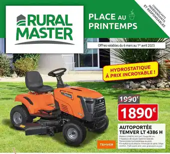Rural Master Autoportée temver lt 4386 h offre