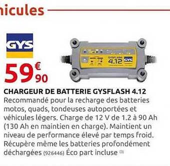 Rural Master Chargeur de batterie gysflash 4.12 offre
