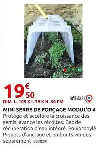 Rural Master Mini serre de forçage modul'o offre