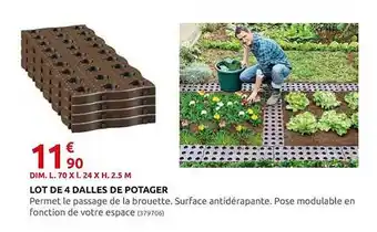Rural Master Lot de 4 dalles de potager offre