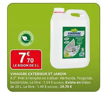 Rural Master Vinaigre extérieur et jardin offre