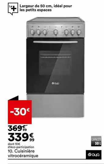 BUT Cuisinière vitrocéramique aya offre