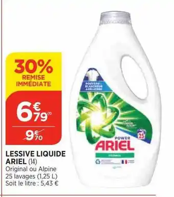 Bi1 Lessive liquide ariel offre