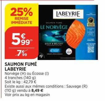 Bi1 Saumon fumé labeyrie offre