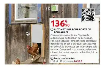 Rural Master Automatisme pour porte de poulailler offre