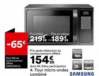 BUT Four micro-ondes combiné samsung offre