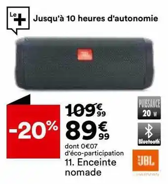 BUT Enceinte nomade jbl offre