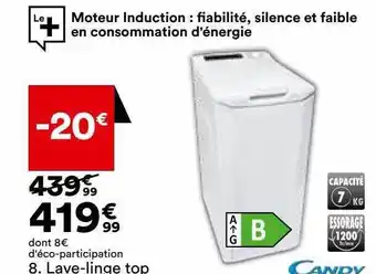 BUT Lave-linge top candy offre