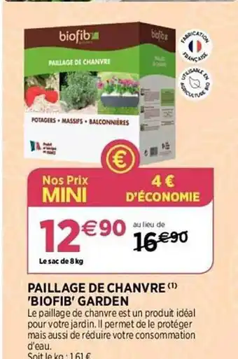 Paillage de chanvre