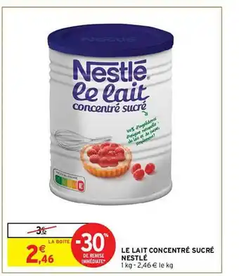 Le lait concentré sucré nestlé