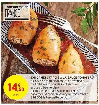 Intermarché Encornets farcis à la sauce tomate offre