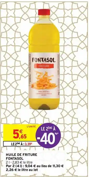 Intermarché Huile de friture fontasol offre