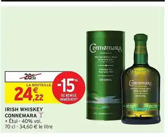 Intermarché Irish whiskey connemara offre