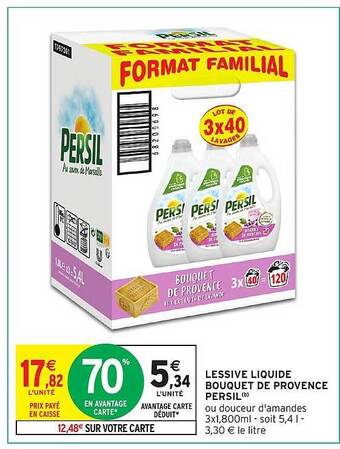 Intermarché Lessive liquide bouquet de provence persil offre