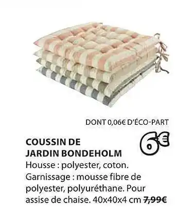 JYSK Coussin de jardin bondeholm offre