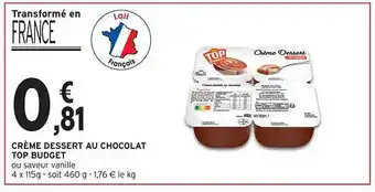 Intermarché Contact Crème dessert au chocolat top budget offre