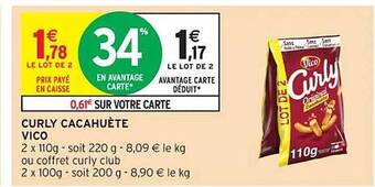 Intermarché Contact Curly cacahuète vico offre