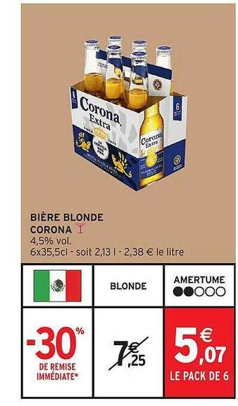 Bière blonde corona
