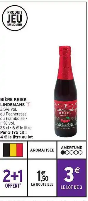 Intermarché Express Bière kriek lindemans offre