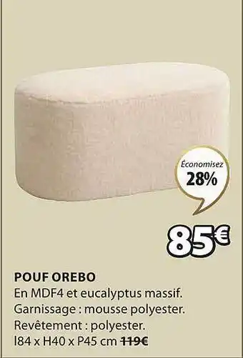 JYSK Pouf orebo offre