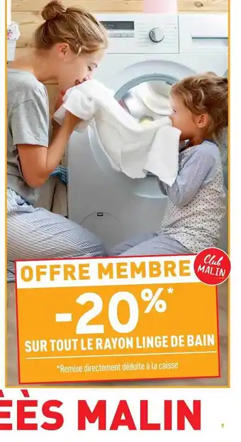 Le rayon linge de bain