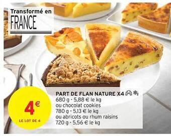 Intermarché Contact Part de flan nature x4 offre
