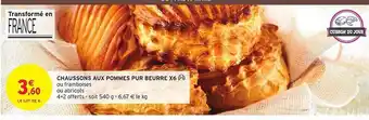Intermarché Express Chaussons aux pommes pur beurre x6 offre