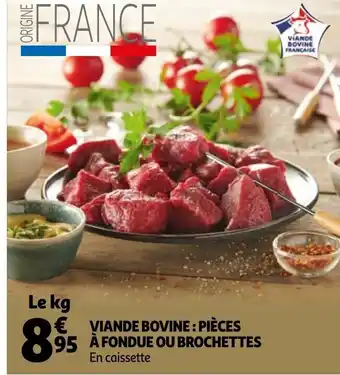 Auchan Viande Bovine: Pièces à Fondue Ou Brochettes offre