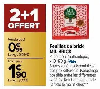 Carrefour Market Feuilles de brick mil brick offre