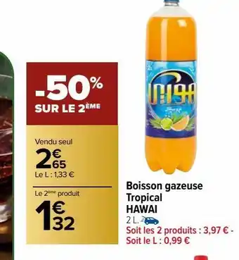Boisson gazeuse tropical hawai