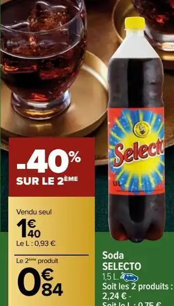 Carrefour Market Soda selecto offre