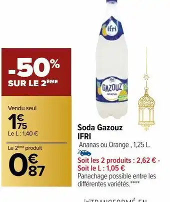 Carrefour Market Soda gazouz ifri offre