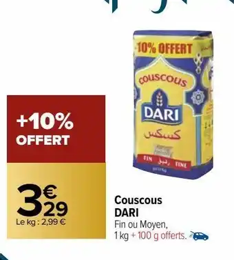 Carrefour Market Couscous dari offre