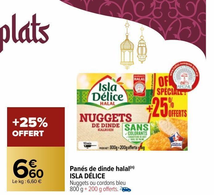 Promo Panés de dinde halal isla