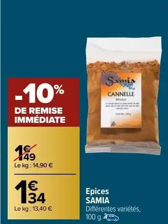 Carrefour Market Epices samia offre