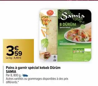 Carrefour Market Pains à garnir spécial kebab durum samia offre