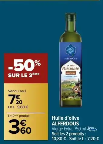 Carrefour Market Huile d'olive alferdous offre