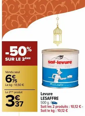 Carrefour Market Levure lesaffre offre