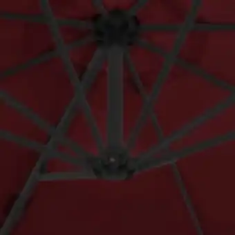 Vidaxl parasol déporté avec mât en acier rouge bordeaux 300 cm