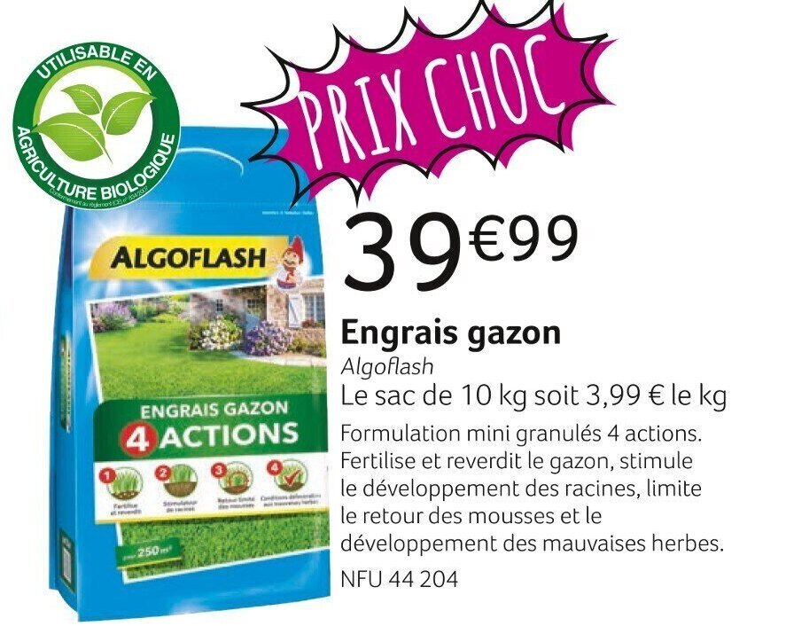 Promo Engrais gazon chez VillaVerde