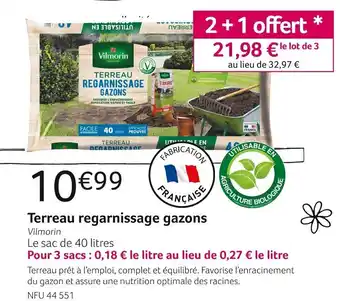 VillaVerde Terreau regarnissage gazons offre