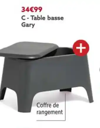 Gifi Table basse gary offre