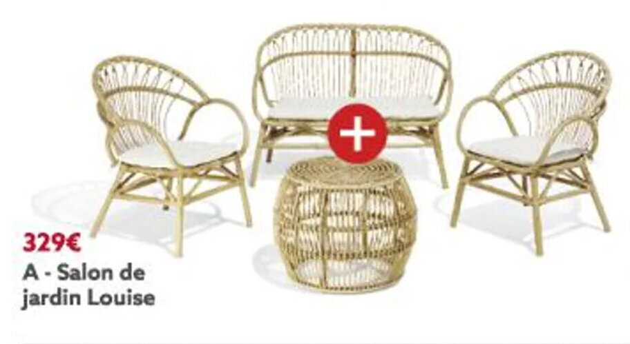 Gifi Salon de jardin louise offre